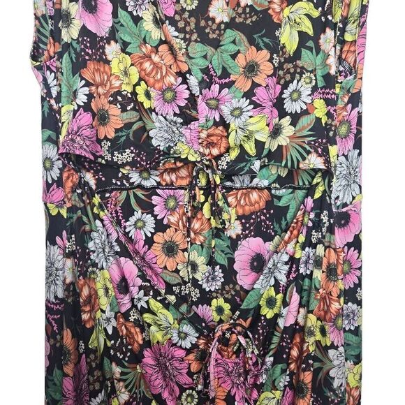 AFRM Lizette Floral Ruched Cutout Jersey Maxi Dress Size 3X/3T - Picture 4 of 11